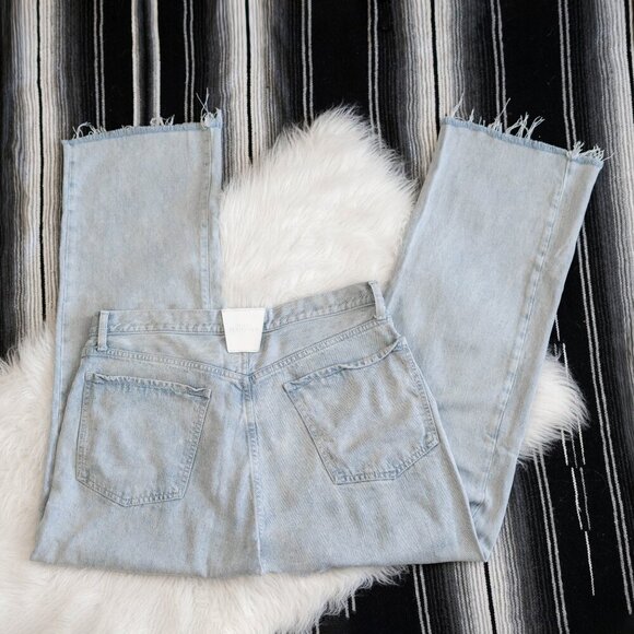 7 FOR ALL MANKIND 74AM LUSTRE EASY STRAIGHT LYOCELL DENIM JEANS SZ 31 - Picture 1 of 12